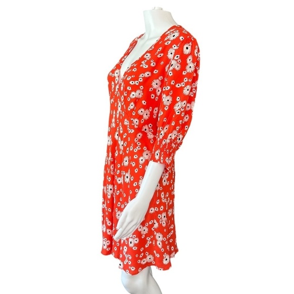 RIXO X Target Mini Dress Womens Size 12  V-Neck Daisy Print Cottagecore - Picture 5 of 16
